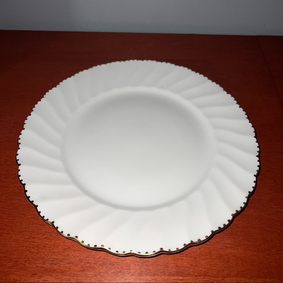 Gladstone White Bone China Side Plates with Scalloped Edges and Gold Trim